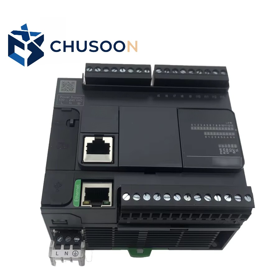 Original TM221CE24R Modicon M221 Series PLC Logic Controller 24 I/O Relay Output Ethernet for Schneider Compact PLC Controller
