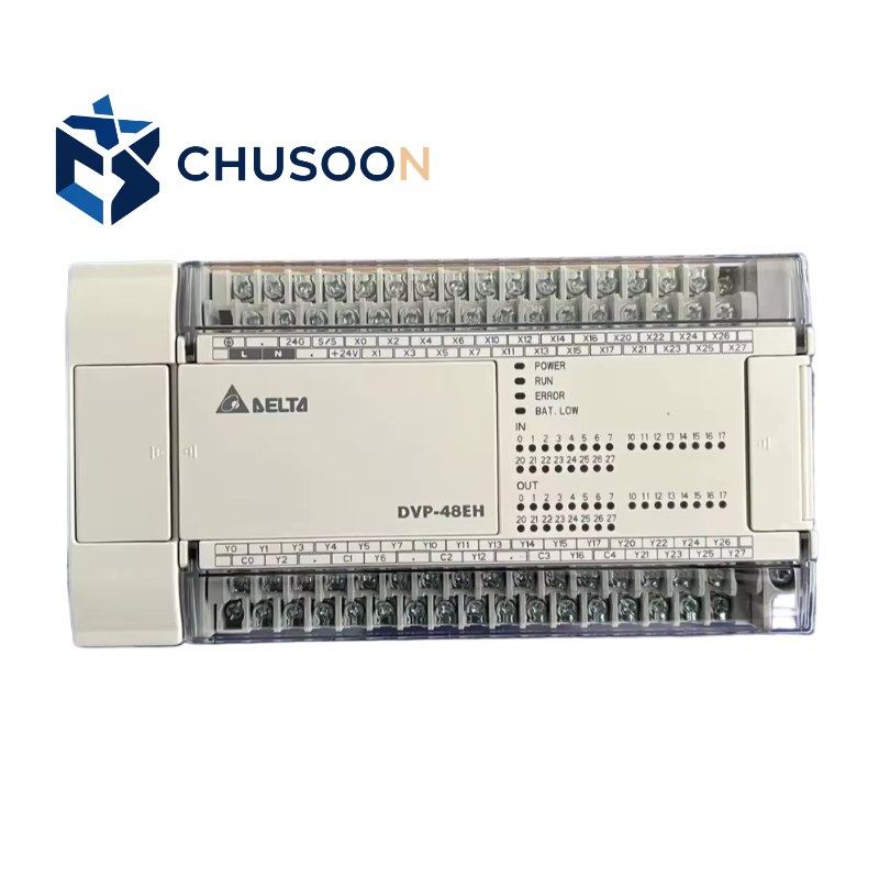 Original Delta DVP48EH00R3 DVP-EH3 Series PLC CPU Module 48-Point 24DI 24DO Relay Output 32-Bit High-Speed PLC Controller